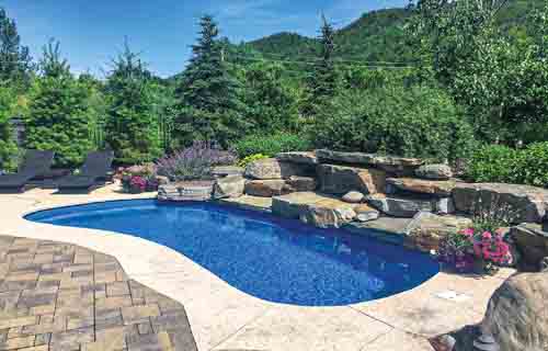 Small backyard pools: Leisure Pools Tuscany