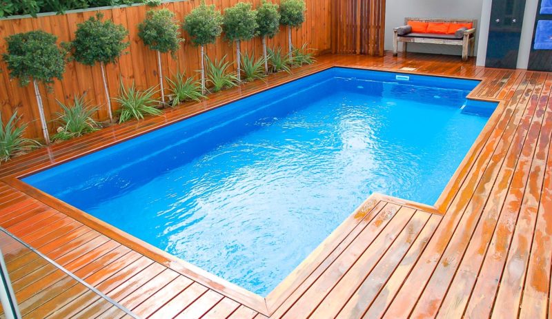 The Elegance - stylish steps rectangle pool - Leisure Pools Canada