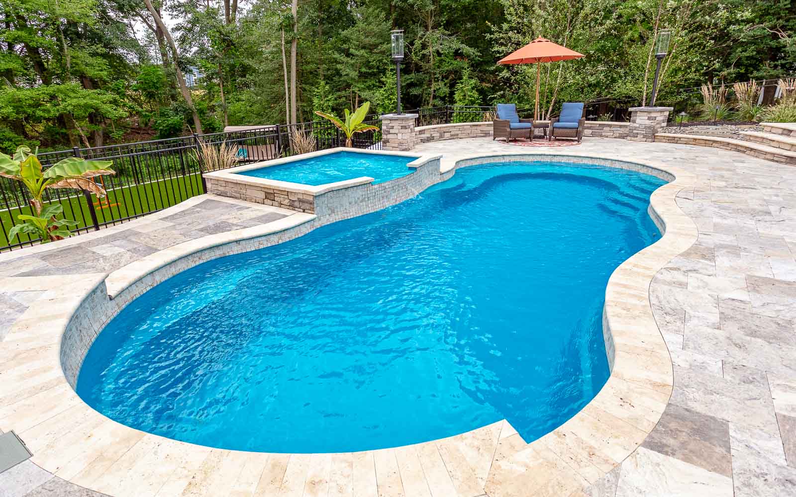 The Leisure Pools Riviera, a fiberglass inground pool