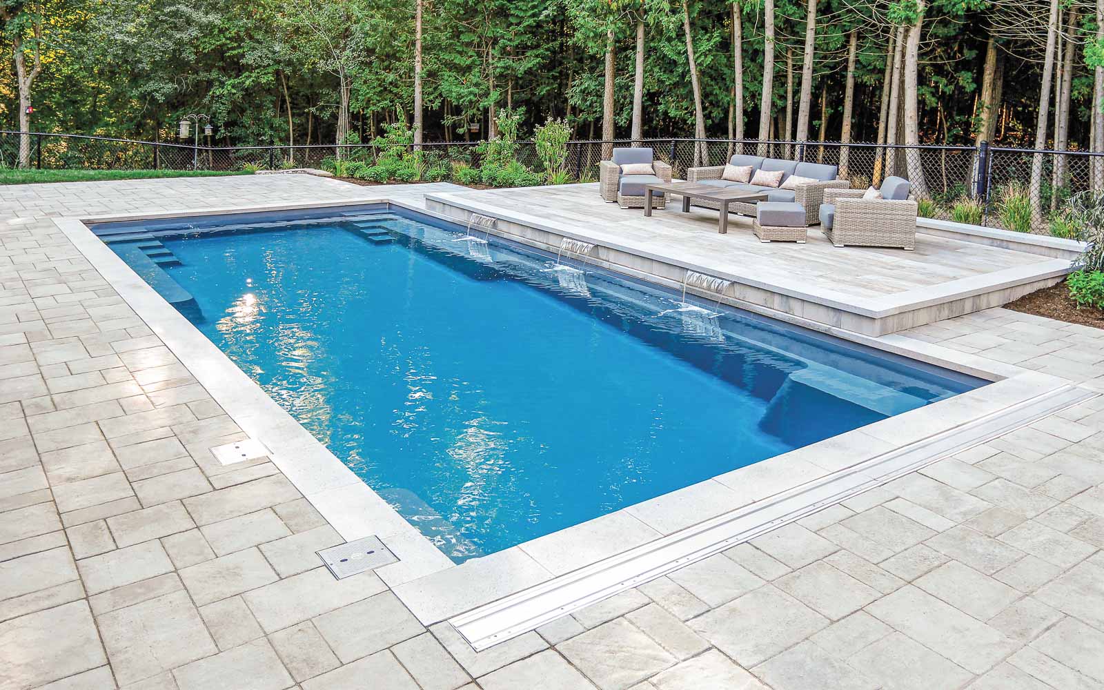 The Supreme, a fiberglass pool by Leisure Pools