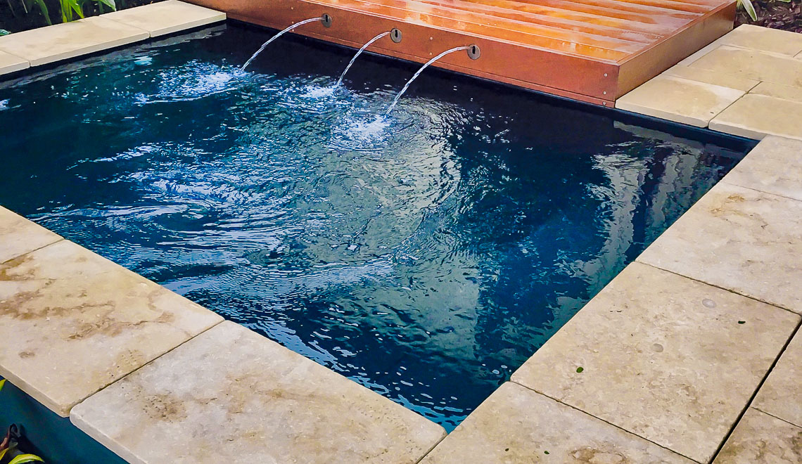 Leisure Pools Fiji Plunge composite precast swimming pool