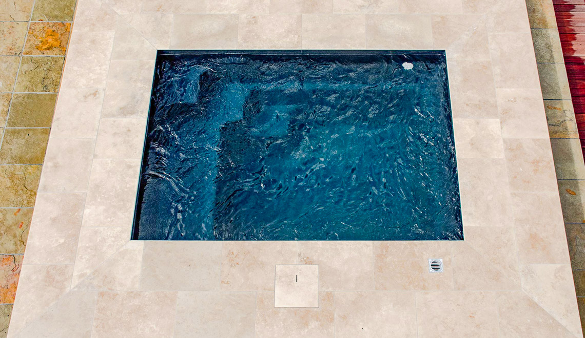 Leisure Pools Fiji Plunge composite in-ground swimming pool
