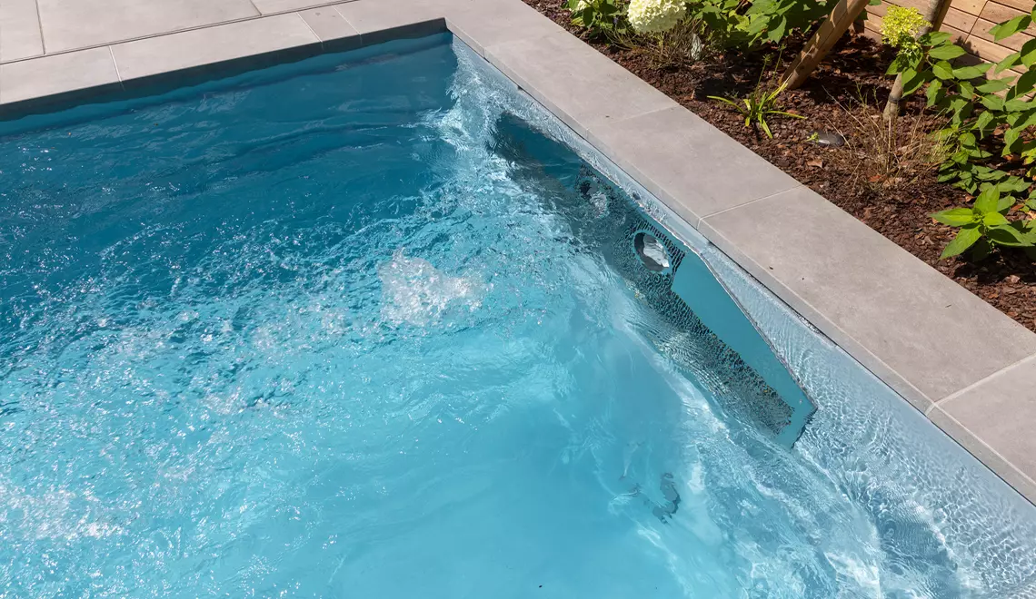 The Linear fiberglass backyard pool
