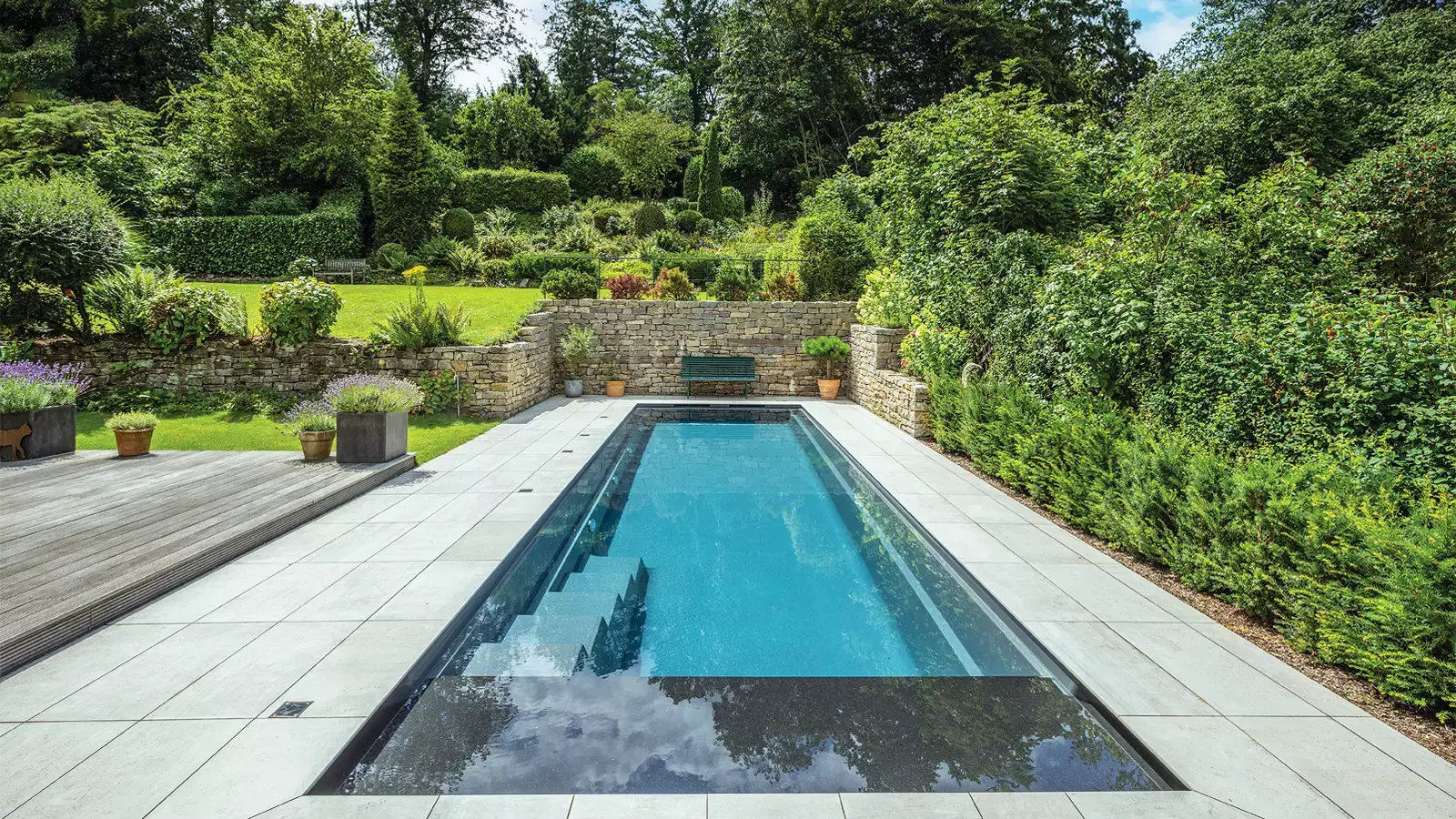 The Linear - High Waterline Flat Bottom Pool from Leisure Pools