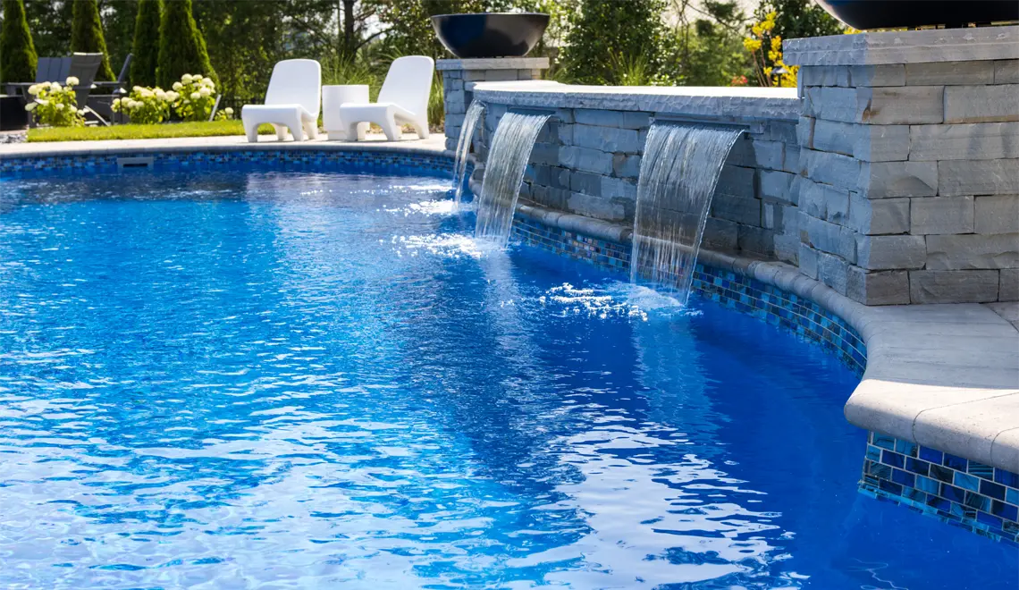 Leisure Pools Eclipse Fiberglass Best Swimming Pool Freeform shapeLeisure Pools Eclipse Fiberglass Best Swimming Pool Freeform shape fountain.